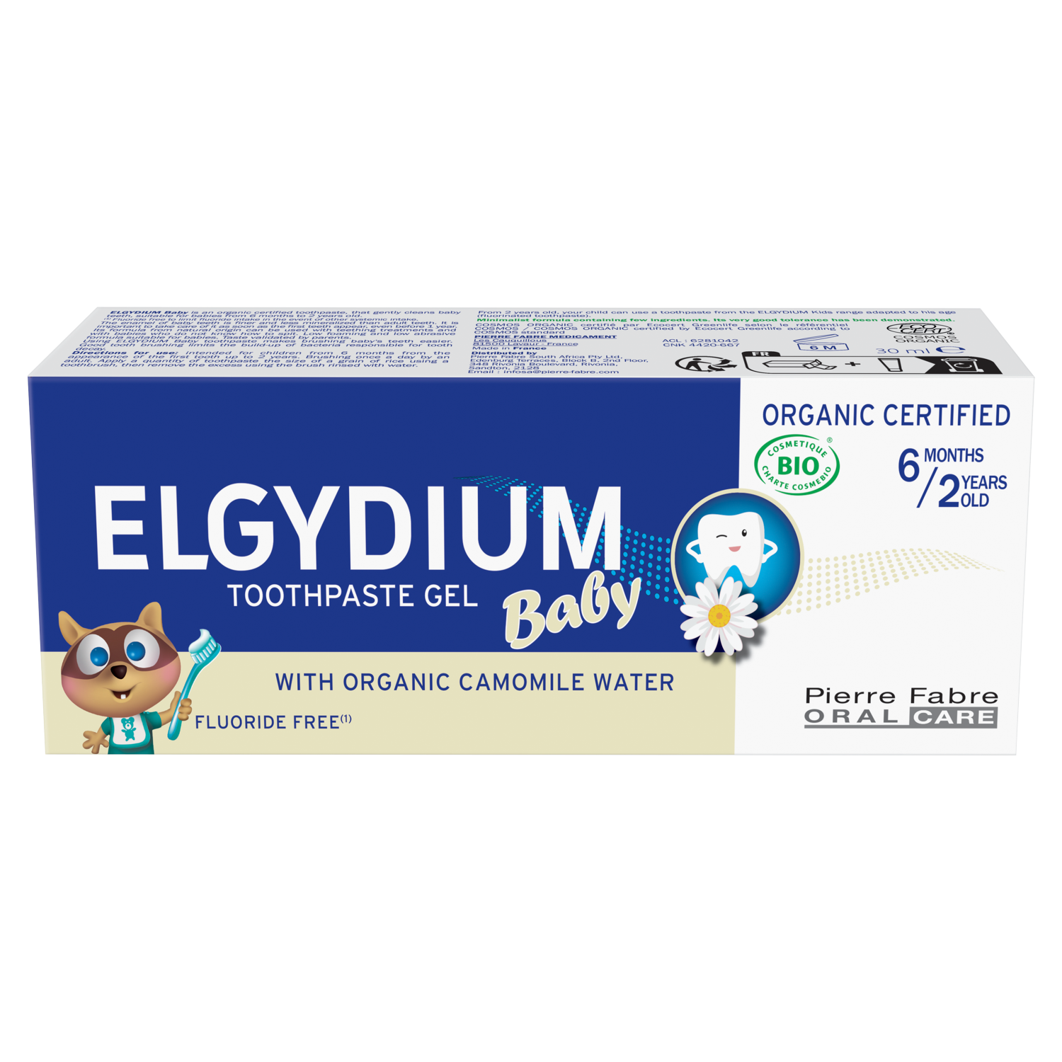 Elgydium Elgydium Baby, pasta do zębów w postaci żelu dla dzieci od 6 miesiąca, bez fluoru, 30 ml — Składniki i ocena