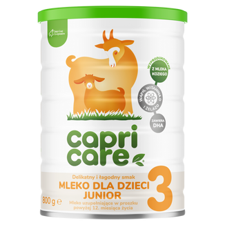 Capricare 3, mleko modyfikowane Junior na mleku kozim, powyżej 12 miesiąca, 800 g - zdjęcie produktu