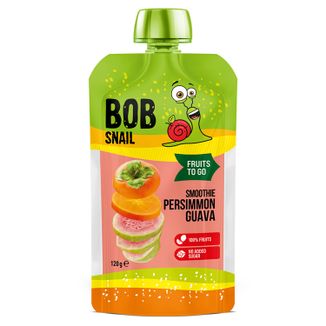 Bob Snail Fruits To Go, smoothie w tubce, persymona-guawa, 120 g - zdjęcie produktu