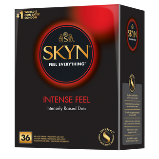 Unimil Skyn Intense Feel, prezerwatywy nielateksowe z wypustkami, 36 sztuk - zdjęcie produktu