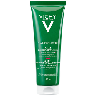 Vichy Normaderm Cleanser Scrub Mask, żel do mycia, peeling i maseczka oczyszczająca 3w1, 125 ml - zdjęcie produktu