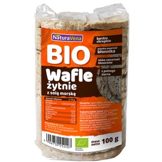 NaturaVena Wafle żytnie Bio z solą morską, 100 g - zdjęcie produktu