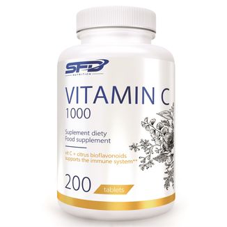 SFD Vitamin C 1000, witamina C + bioflawonoidy, 200 tabletek - zdjęcie produktu