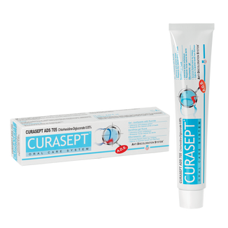 Curasept ADS 705, żelowa pasta do zębów z chlorheksydyną 0,05%, 75 ml - zdjęcie produktu