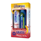 Zdrovit Litorsal Cherry, smak wiśniowy, 24 tabletki musujące + Zdrovit Magnez + Witamina B6, smak cytrynowy, 24 tabletki musujące gratis - miniaturka zdjęcia produktu