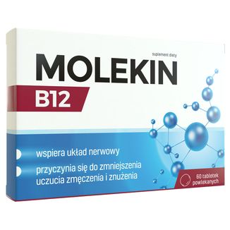 Molekin B12 100 µg, 60 tabletek powlekanych - zdjęcie produktu
