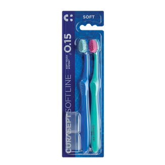 Curasept Soft 015 Duopack, szczoteczka do zębów, 2 sztuki USZKODZONE OPAKOWANIE - zdjęcie produktu