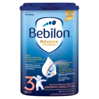 Bebilon Advance Pronutra 3 Junior, odżywcza formuła na bazie mleka, po 1 roku, 800 g - zdjęcie produktu