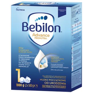 Bebilon Advance Pronutra 1, mleko początkowe, od urodzenia, 1000 g USZKODZONE OPAKOWANIE - zdjęcie produktu