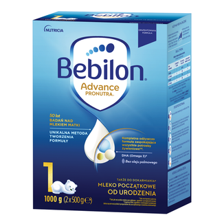 Bebilon Advance Pronutra 1, mleko początkowe, od urodzenia, 1000 g USZKODZONE OPAKOWANIE - zdjęcie produktu