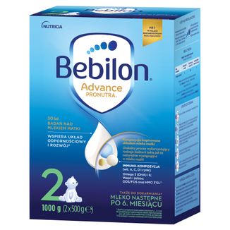 Bebilon Advance Pronutra 2, mleko następne, powyżej 6 miesiąca, 1000 g USZKODZONE OPAKOWANIE - zdjęcie produktu