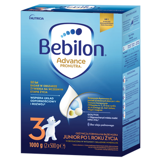 Bebilon Advance Pronutra 3 Junior, odżywcza formuła na bazie mleka, po 1 roku, 1000 g - zdjęcie produktu
