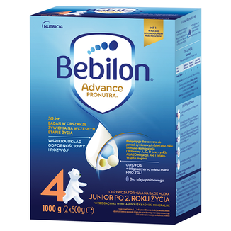 Bebilon Advance Pronutra 4 Junior, odżywcza formuła na bazie mleka, po 2 roku, 1000 g USZKODZONE OPAKOWANIE - zdjęcie produktu