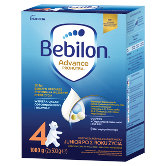 Bebilon Advance Pronutra 4 Junior, odżywcza formuła na bazie mleka, po 2 roku, 1000 g - zdjęcie produktu