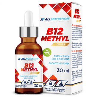 Allnutrition B12 Methyl Drops, witamina B12 200 µg, krople, 30 ml USZKODZONE OPAKOWANIE - zdjęcie produktu