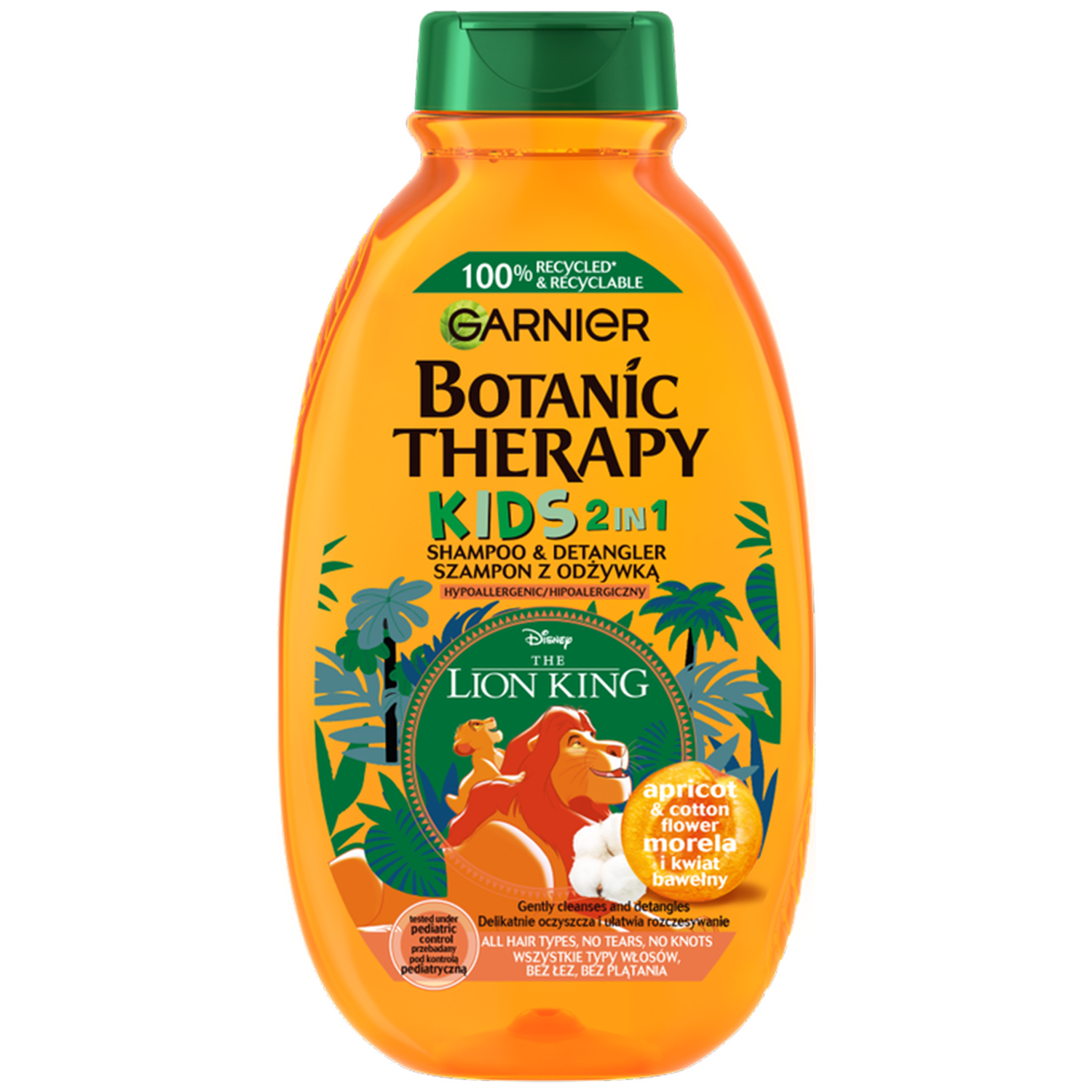 Garnier Garnier Botanic Therapy Kids, szampon z odżywką 2w1 dla dzieci, Król Lew, 250 ml