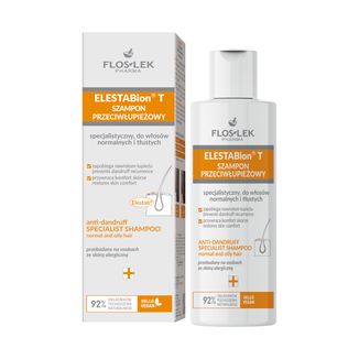 Flos-Lek ElestaBion T, szampon przeciwłupieżowy specjalistyczny, do włosów normalnych i tłustych, 150 ml - zdjęcie produktu