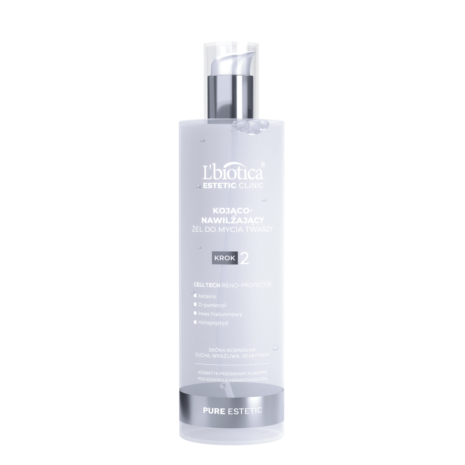 Nieznana L'Biotica Estetic Clinic Pure, beruhigend-feuchtigkeitsspendend Gesichtsreinigungsgel, 200 ml — Inhaltsstoffe und Bewertung