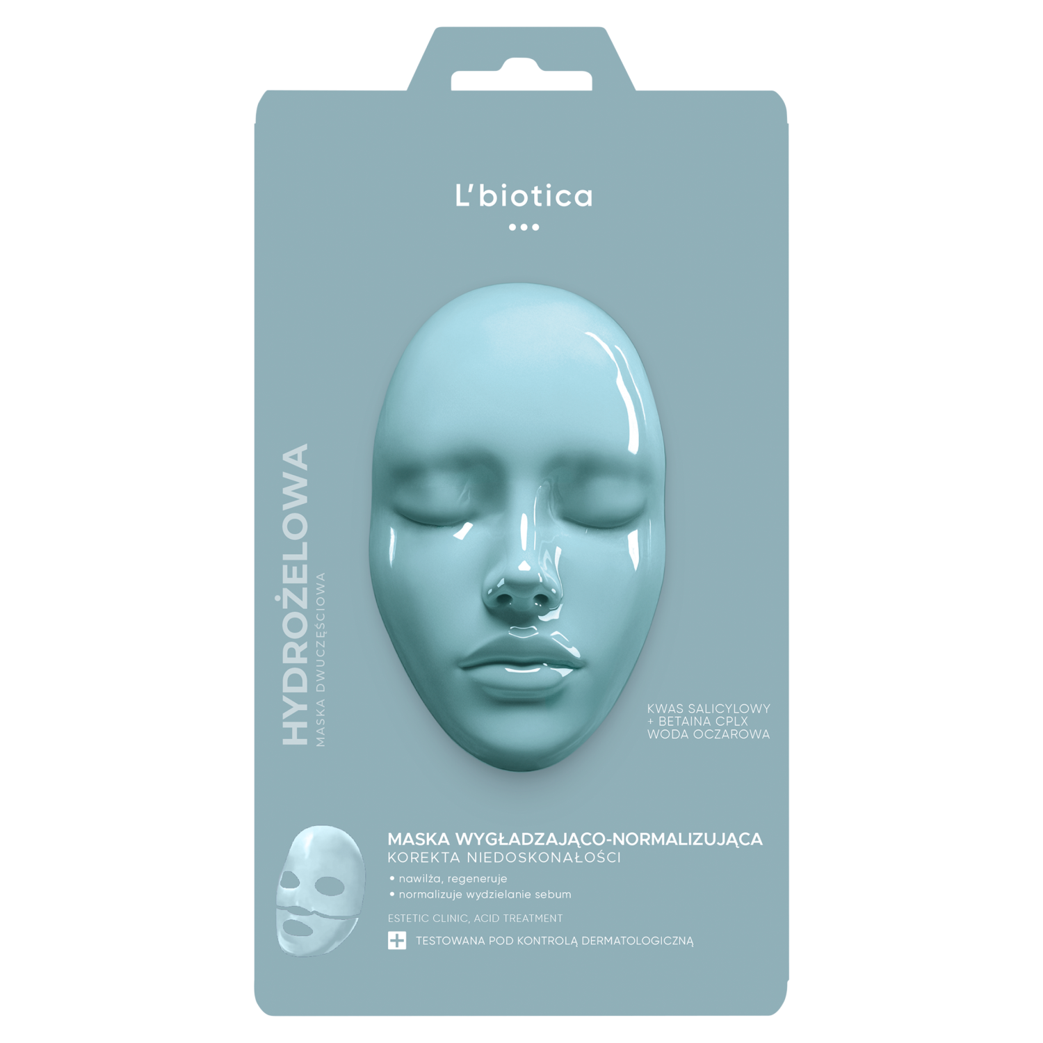 Nieznana L'Biotica Estetic Clinic Acid, glättend-normalisierend dermo-Maske Hydrogel, 1 Stück — Inhaltsstoffe und Bewertung
