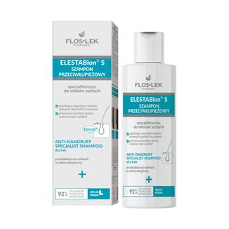 Flos-lek Elestabion S, szampon przeciwłupieżowy specjalistyczny, do włosów suchych, 150 ml - zdjęcie produktu