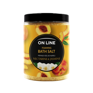 On Line, pieniąca sól do kąpieli, Nectarine & Jasmine, 1200 g - zdjęcie produktu
