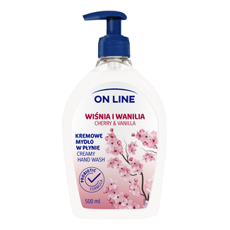 On Line, mydło kremowe w płynie, Wiśnia & Wanilia, 500 ml - zdjęcie produktu
