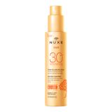 Nuxe Sun, mleczko do opalania do twarzy i ciała, spray, SPF 30, 150 ml - miniaturka zdjęcia produktu