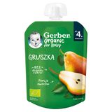 Gerber Organic Deser w tubce, gruszka, po 4 miesiącu, 80 g KRÓTKA DATA - miniaturka zdjęcia produktu