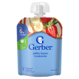 Gerber Deser w tubce, jabłko, banan, truskawka, po 6 miesiącu, 80 g - miniaturka zdjęcia produktu