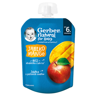 Gerber Deser w tubce, jabłko, mango, po 6 miesiącu, 80 g - zdjęcie produktu