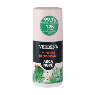 Arganove, dezodorant mineralny ałunowy, werbena, roll-on, 50 ml - zdjęcie produktu