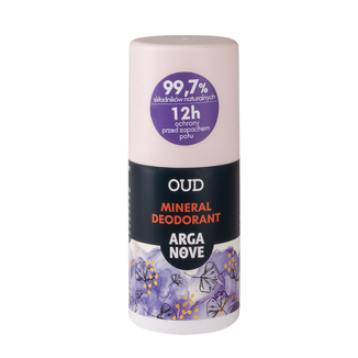Arganove, dezodorant mineralny ałunowy, oud, roll-on, 50 ml - zdjęcie produktu