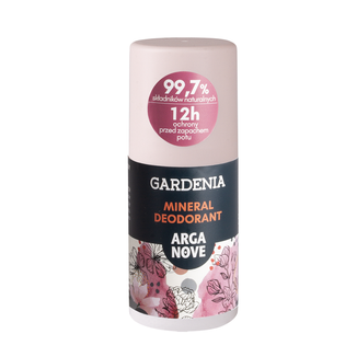 Arganove, dezodorant mineralny ałunowy, gardenia, roll-on, 50 ml - zdjęcie produktu