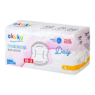Akuku Daily, wkładki laktacyjne, 60 sztuk - zdjęcie produktu