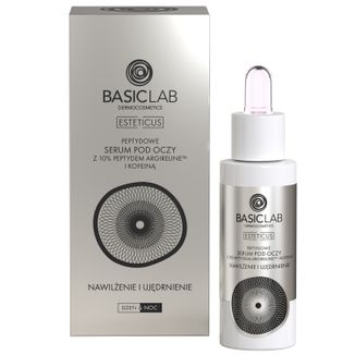 BasicLab Esteticus, peptydowe serum pod oczy z peptydem 10% i kofeiną, nawilżenie i ujędrnienie, 30 ml - zdjęcie produktu