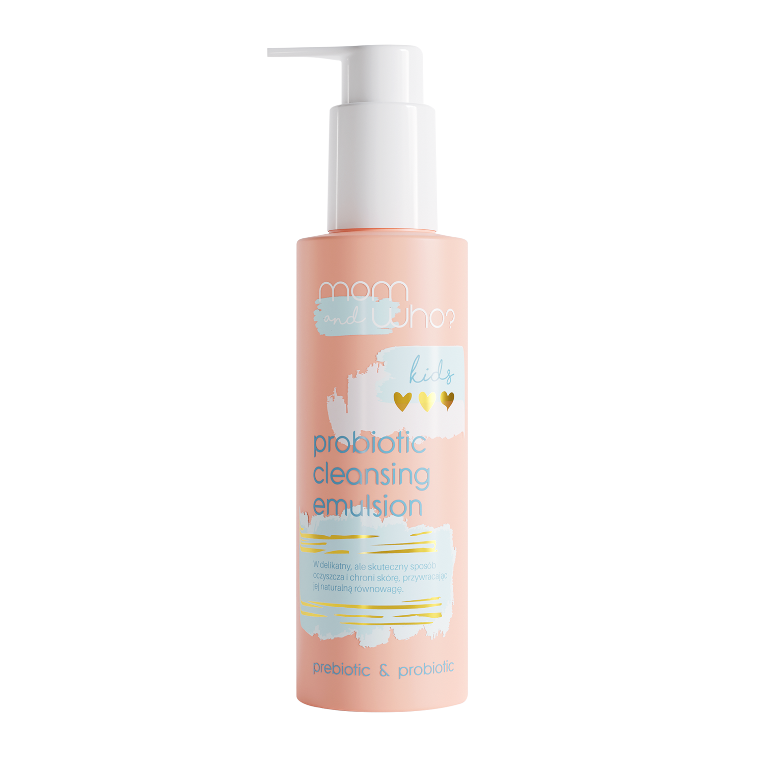 Mom and Who Mom and Who Kids, emulsja do mycia twarzy pre i probiotyczna, 150 ml