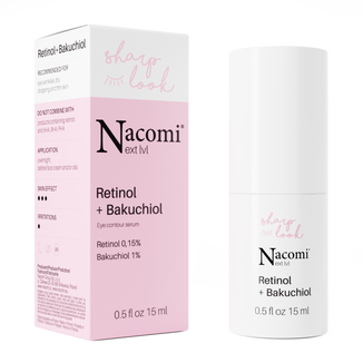 Nacomi Next Level, serum pod oczy Retinol+Bakuchiol, 15 ml USZKODZONE OPAKOWANIE - zdjęcie produktu