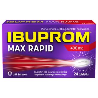 Ibuprom Max Rapid 400 mg, 24 tabletki powlekane - zdjęcie produktu