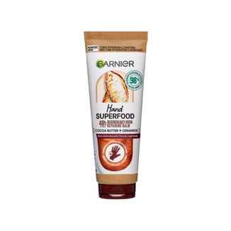 Garnier Hand Superfood, regenerujący krem do rąk, masło kakaowe i ceramidy, 75 ml - zdjęcie produktu