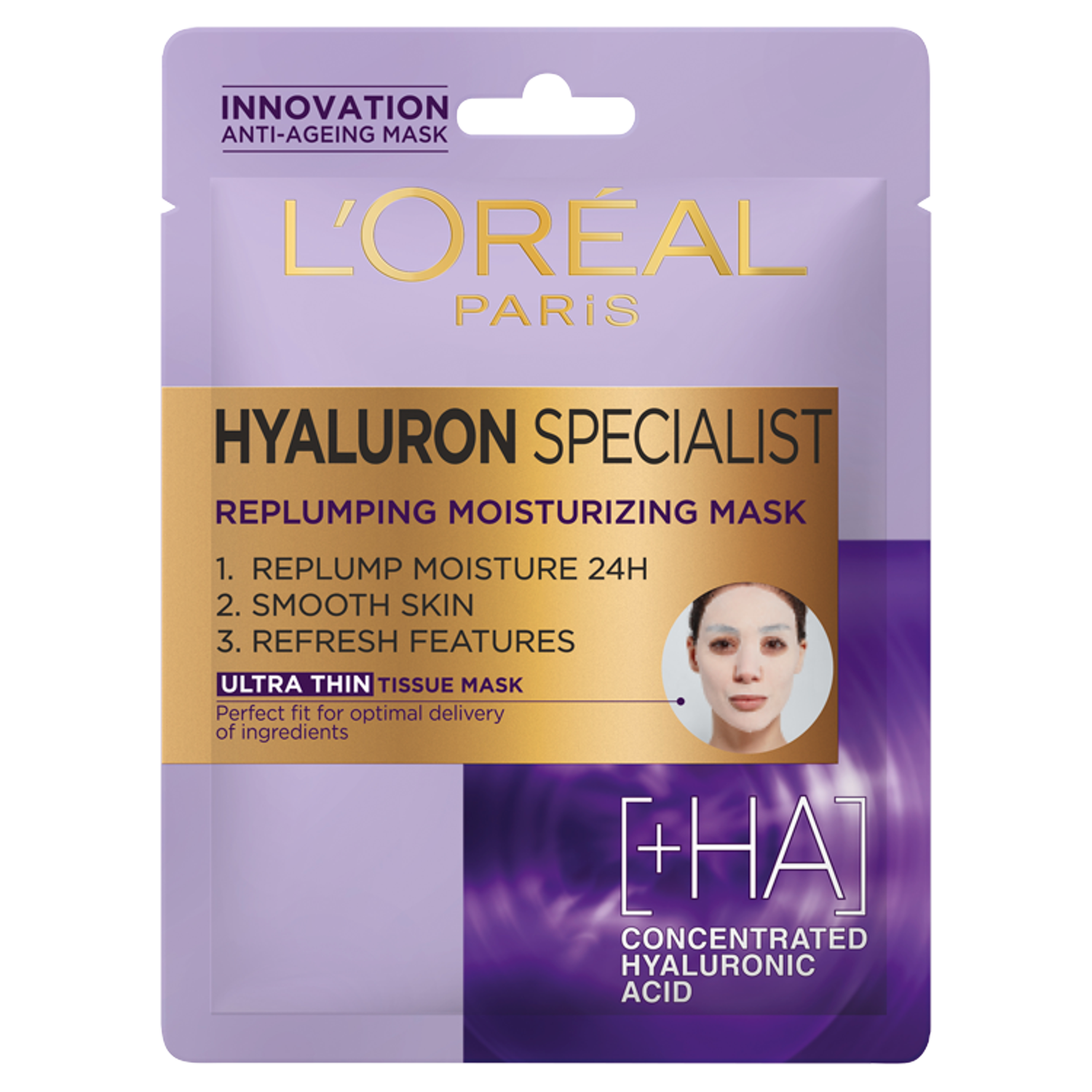 L'Oreal Paris L'Oreal Hyaluron Specialist, feuchtigkeitsspendend-auffüllend Tuchmaske, 30 g — Inhaltsstoffe und Bewertung