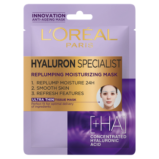 L'Oreal Hyaluron Specialist, nawilżająco-wypełniająca maska w płachcie, 30 g - zdjęcie produktu