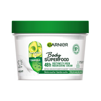 Garnier Body Superfood, odżywczy krem do ciała z awokado i kwasem omega 6, 380 ml - zdjęcie produktu
