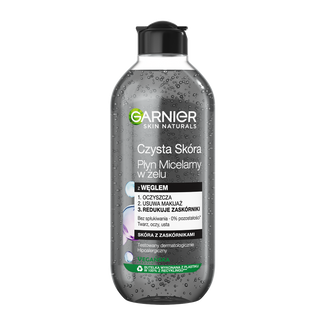 Garnier Skin Naturals, płyn micelarny w żelu z węglem, 400 ml - zdjęcie produktu