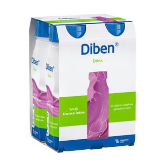 Diben Drink, preparat odżywczy, smak owoców leśnych, 4 x 200 ml - zdjęcie produktu