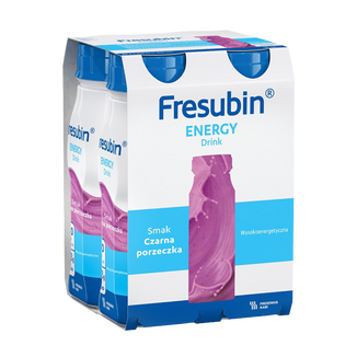 Fresubin Energy Drink, preparat odżywczy, smak czarna porzeczka, 4 x 200 ml - zdjęcie produktu