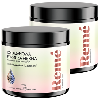 Zestaw Reme Kolagenowa Formuła Piękna, smak truskawka-opuncja figowa, 2 x 150 g - zdjęcie produktu