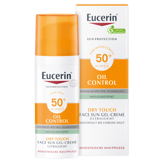 Eucerin Sun Protection Oil Control, ultralekki żel-krem ochronny do skóry, SPF 50+, 50 ml - zdjęcie produktu