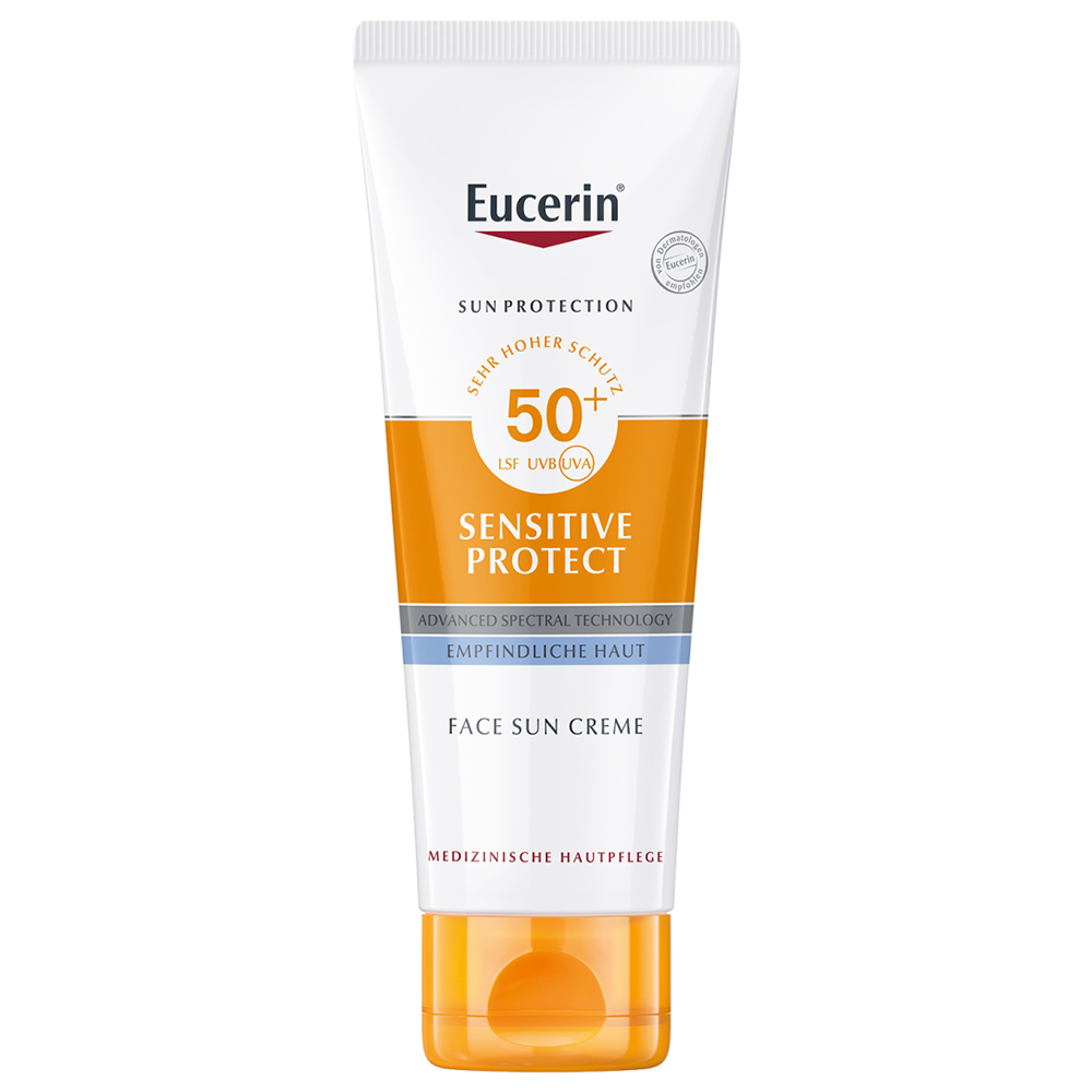 Eucerin Eucerin Sun Sensitive Protect, Schutzcreme für empfindliche Haut, SPF 50+, 50 ml — Inhaltsstoffe und Bewertung
