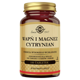 Solgar Wapń i magnez cytrynian, 100 tabletek - miniaturka zdjęcia produktu
