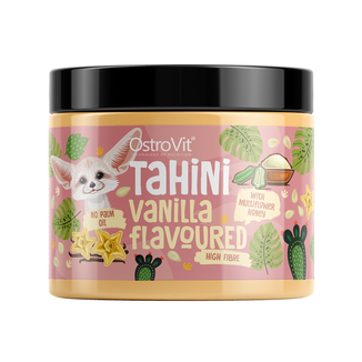 OstroVit Tahini, pasta sezamowa, smak waniliowy, 500 g - zdjęcie produktu
